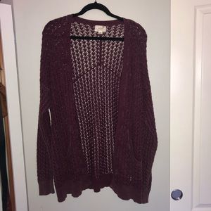 PACSUN ✨ loose knit purple cardigan